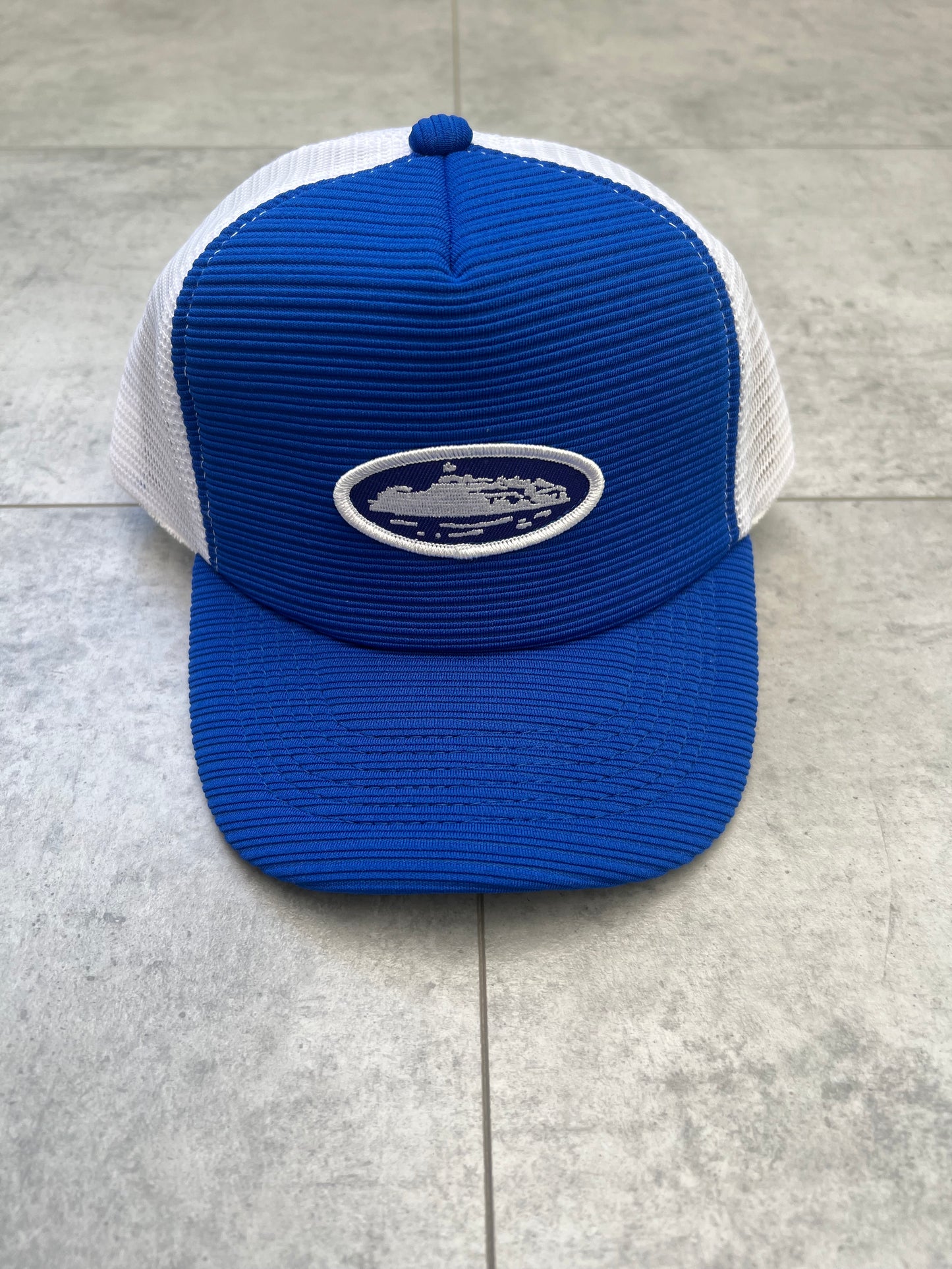 Corteiz Alcatraz ‘Royal Blue’ Trucker Hat