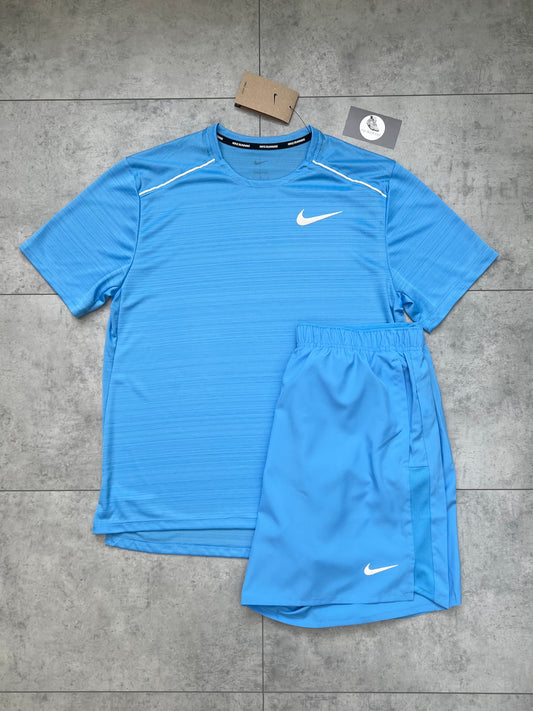 Nike Miler T-shirt and 7” Challenger Short Set ‘University Blue’