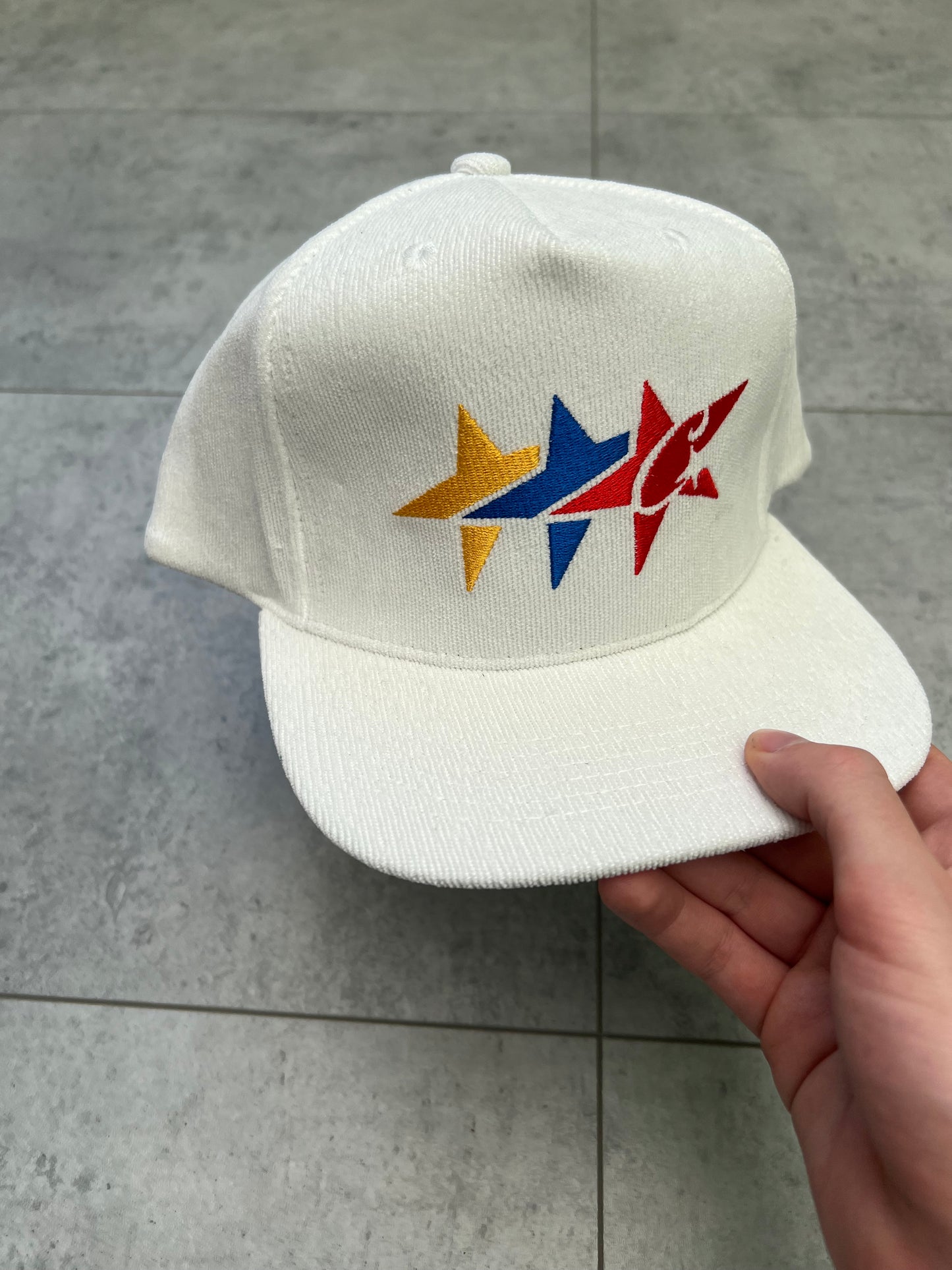 Corteiz Star Corduroy ‘White’ Trucker Hat