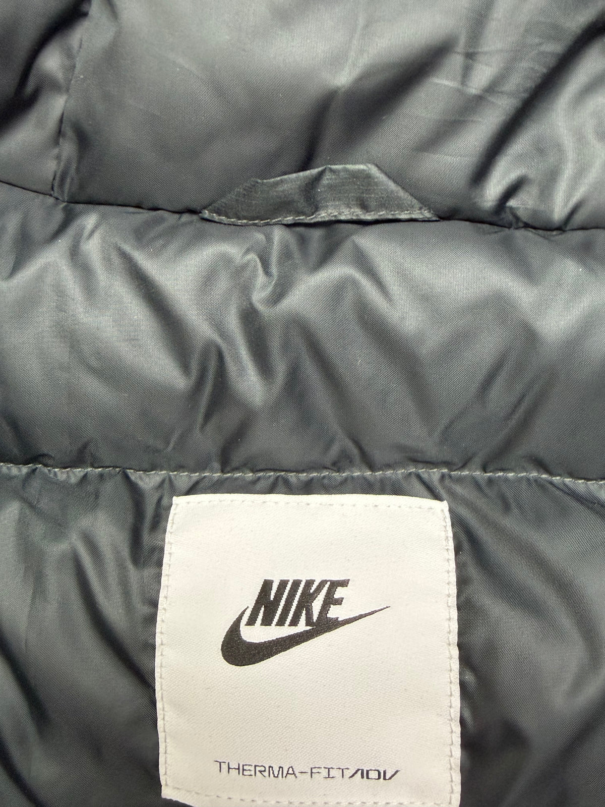 Nike Therma Fit ADV Down Fill Zip Puffer Jacket Coat ‘Black/Grey’