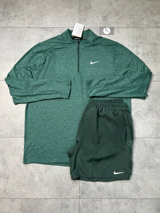 Nike Quarter Zip & 7” Challenger Short Set ‘Vintage Green’