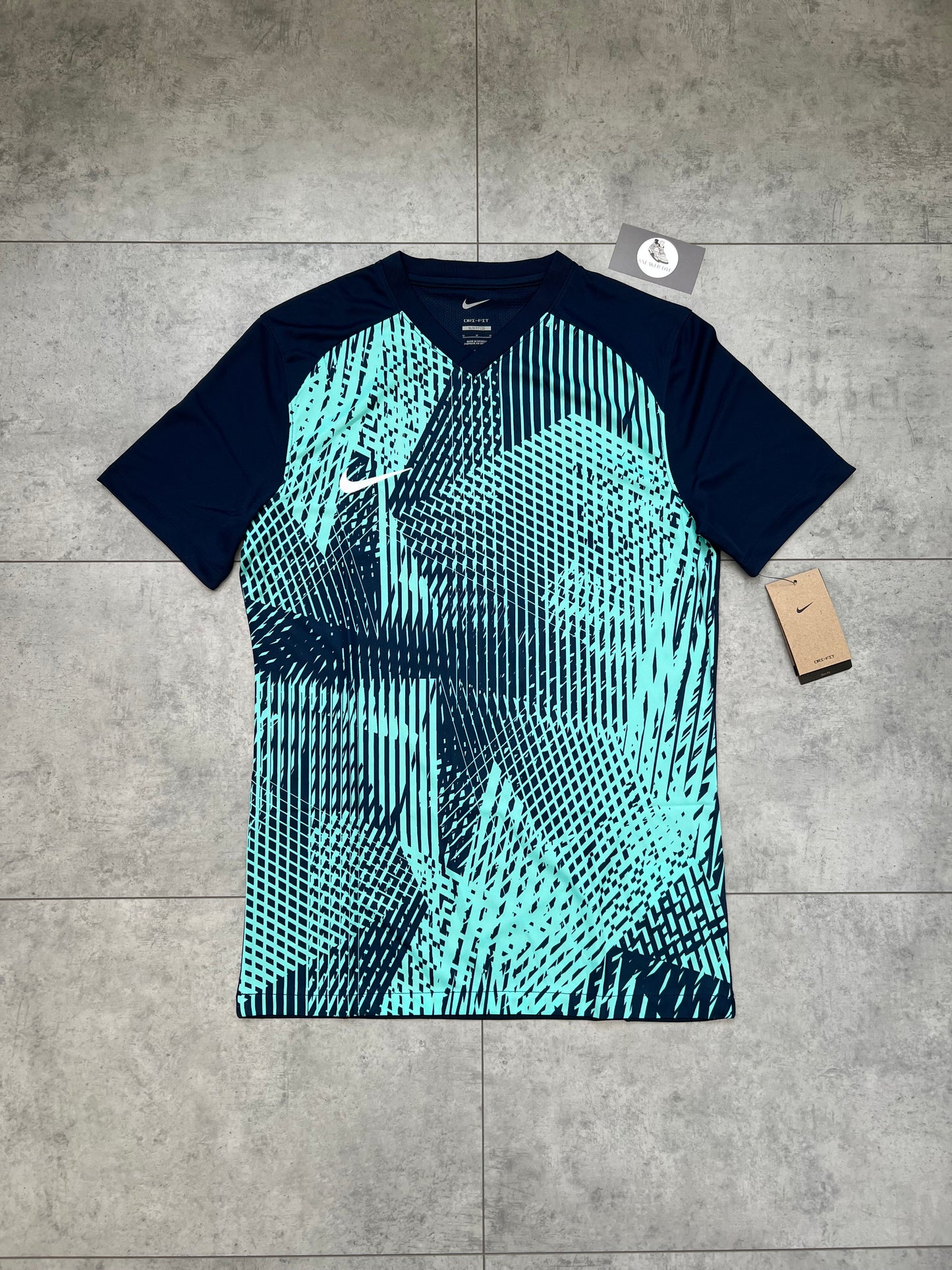 Nike Dri Fit Precision T-Shirt & Short Set ‘Midnight Navy-Hyper Turquoise/Midnight Navy’