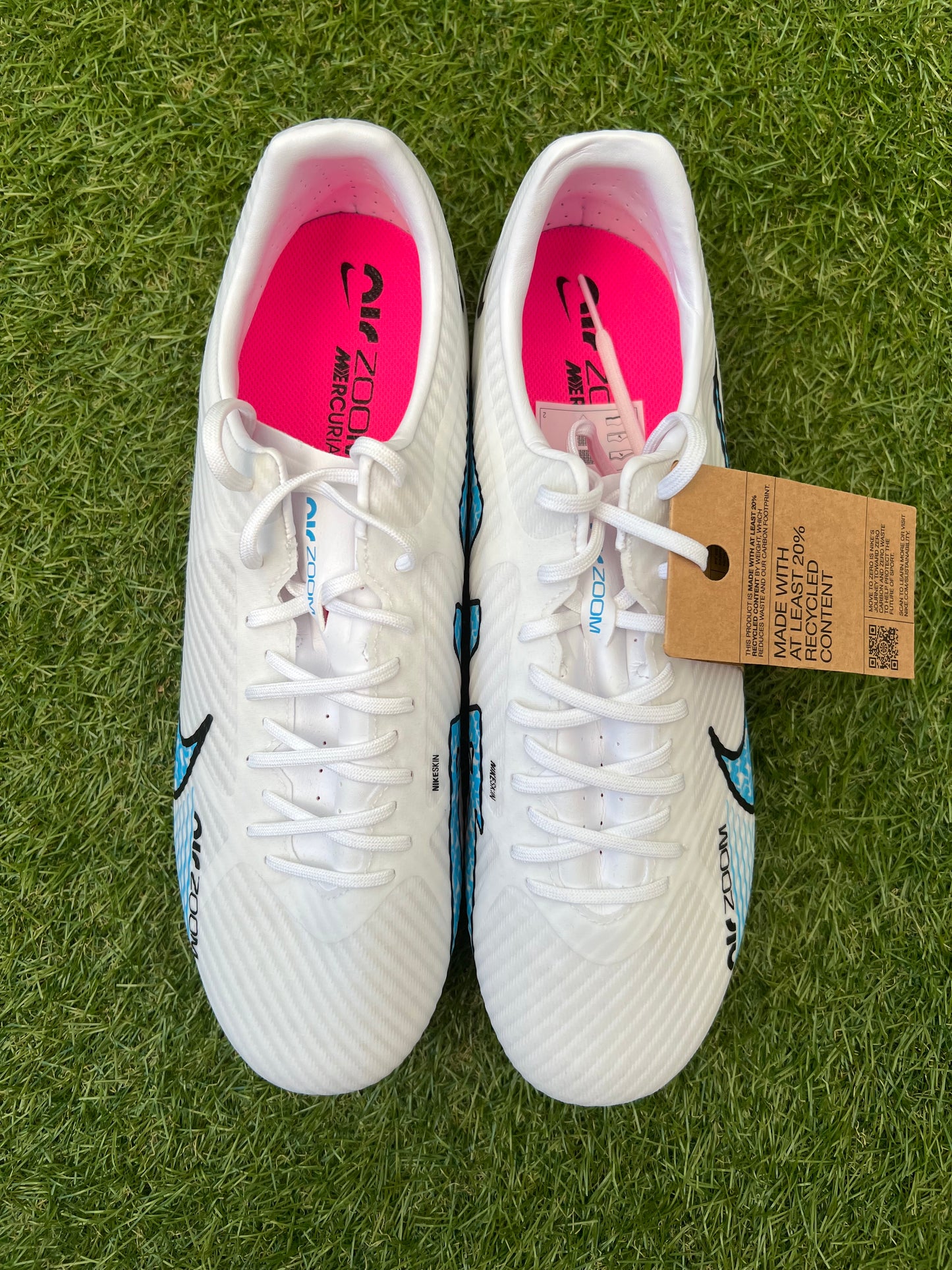 Nike Air Zoom Mercurial Vapor 15 Academy FG/MG ‘White/Baltic Blue-Hot Punch’ Football Boots