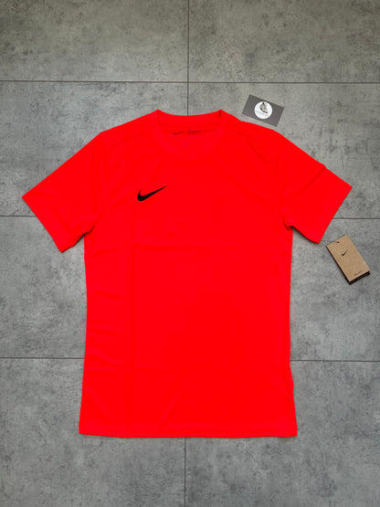 Nike Dri Fit Short & T-shirt Set ‘Bright Crimson/Black’