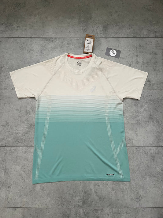 Asics Seamless T-shirt ‘Birch/Oasis Green’