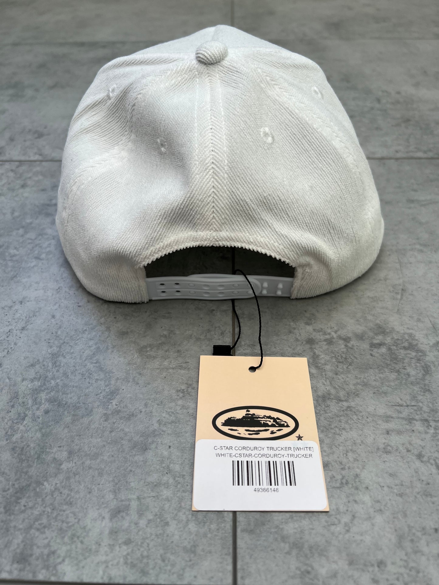 Corteiz Star Corduroy ‘White’ Trucker Hat