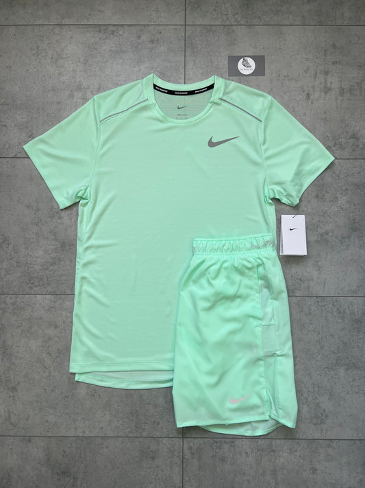 Nike Miler T-shirt and 7” Challenger Short Set ‘Mint Foam’