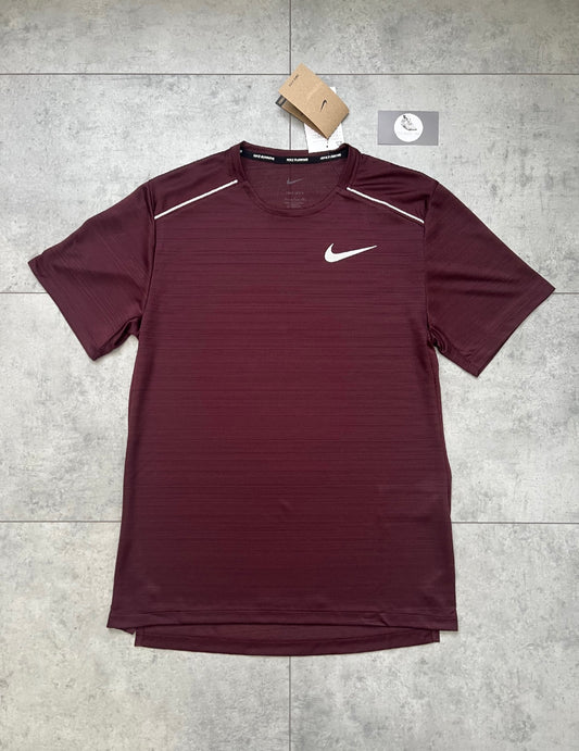 Nike Miler T-shirt ‘Burgundy Crush/Black’