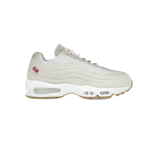 Nike Air Max 95 OG Levis ‘Light Orewwood Brown’ in neutral beige and brown tones, side profile on white background.